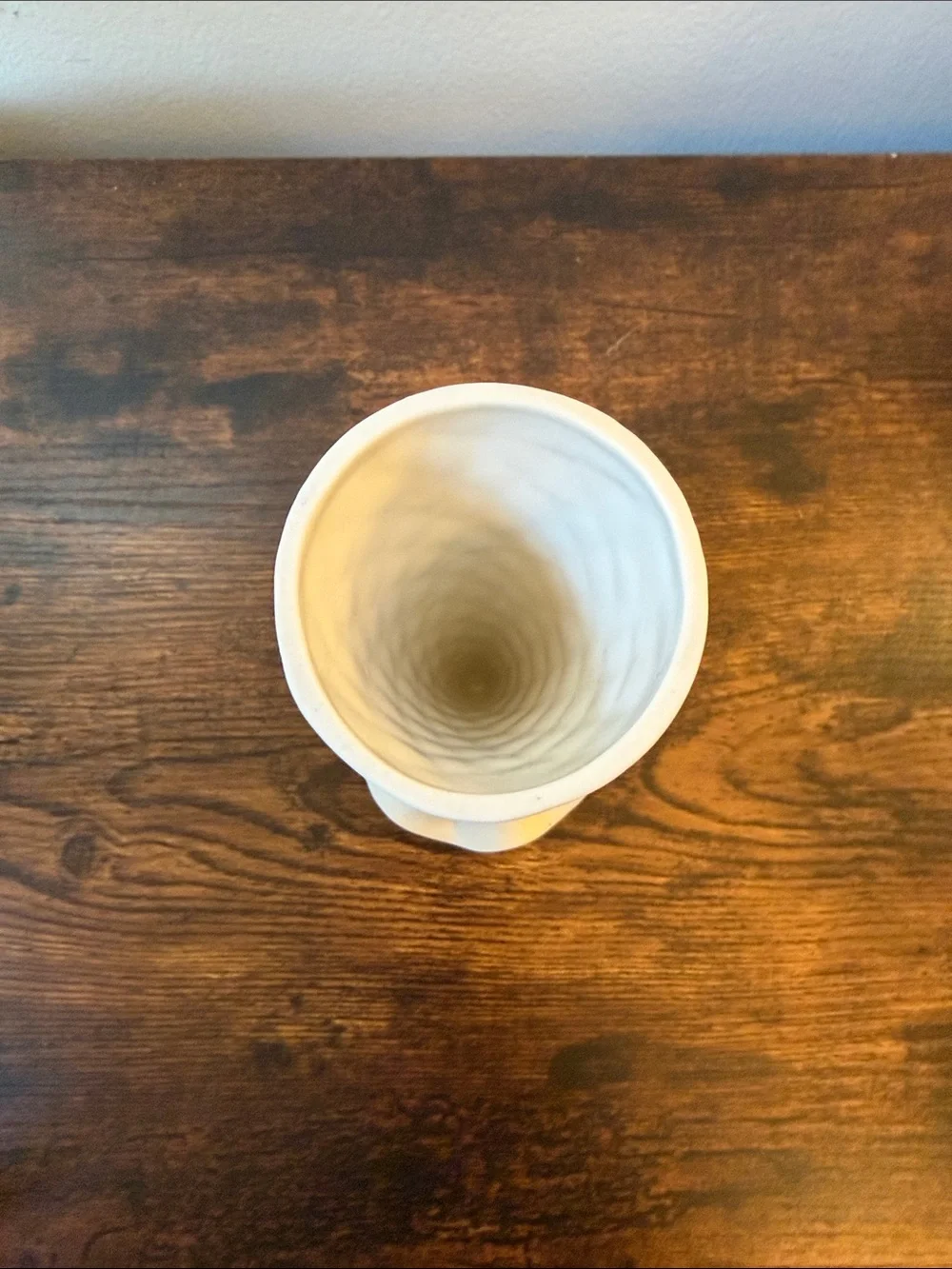 Jonathan Adler Matte White Ceramic Cone Hand Vase